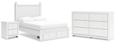 Mollviney Full Panel Storage Bed, Dresser and Nightstand